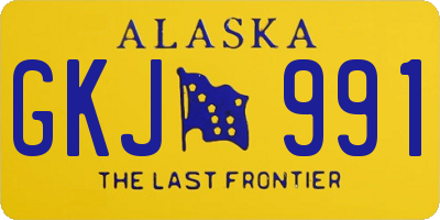 AK license plate GKJ991