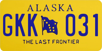 AK license plate GKK031