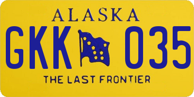 AK license plate GKK035
