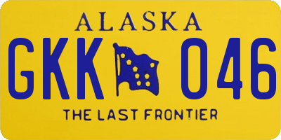 AK license plate GKK046