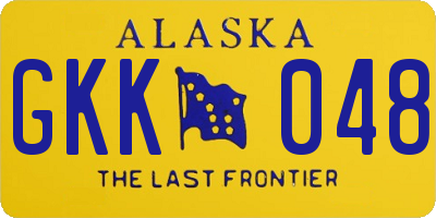 AK license plate GKK048