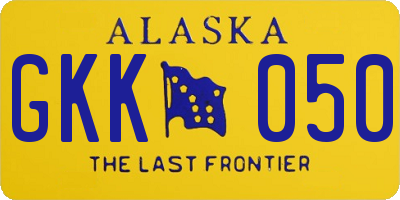 AK license plate GKK050