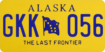 AK license plate GKK056