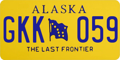 AK license plate GKK059