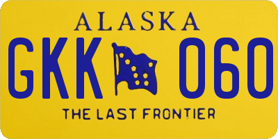 AK license plate GKK060