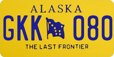 AK license plate GKK080