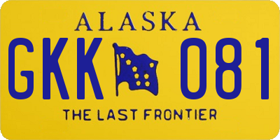 AK license plate GKK081