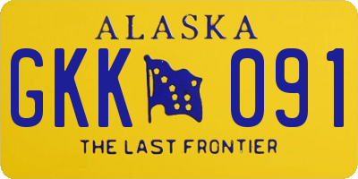AK license plate GKK091