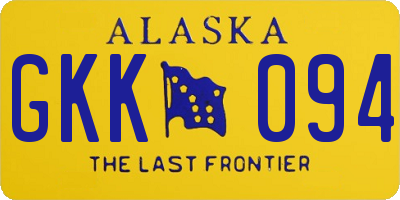 AK license plate GKK094
