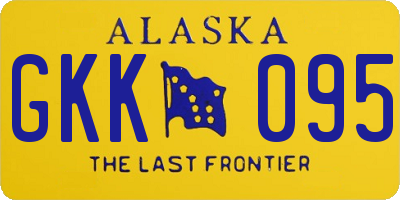 AK license plate GKK095