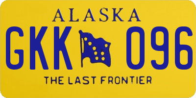 AK license plate GKK096