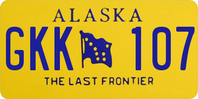 AK license plate GKK107