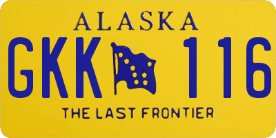 AK license plate GKK116