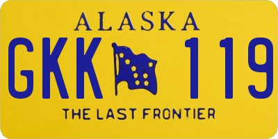 AK license plate GKK119