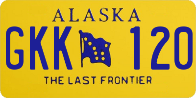 AK license plate GKK120