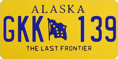 AK license plate GKK139
