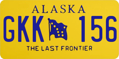 AK license plate GKK156