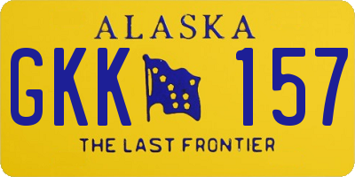 AK license plate GKK157
