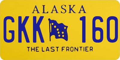 AK license plate GKK160