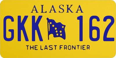 AK license plate GKK162