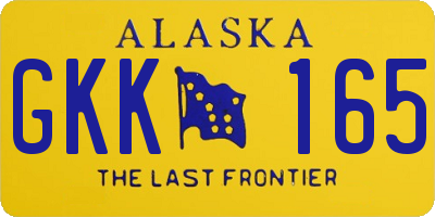 AK license plate GKK165
