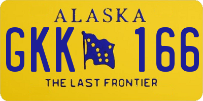 AK license plate GKK166