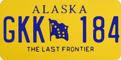 AK license plate GKK184