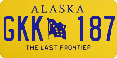 AK license plate GKK187