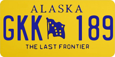 AK license plate GKK189