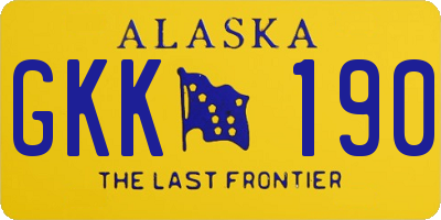 AK license plate GKK190