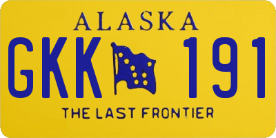 AK license plate GKK191