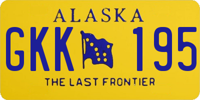 AK license plate GKK195