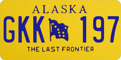 AK license plate GKK197
