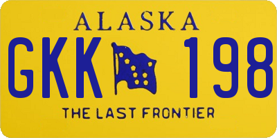 AK license plate GKK198