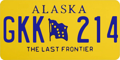 AK license plate GKK214