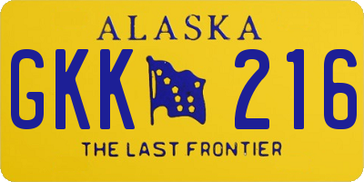 AK license plate GKK216