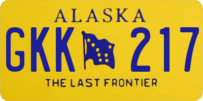 AK license plate GKK217