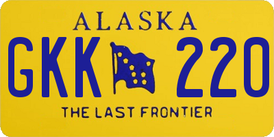 AK license plate GKK220