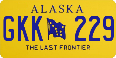 AK license plate GKK229