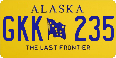 AK license plate GKK235