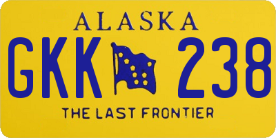 AK license plate GKK238