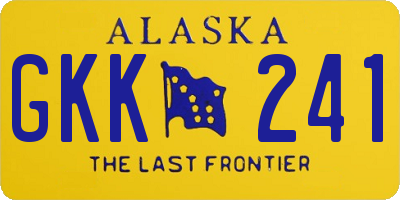 AK license plate GKK241