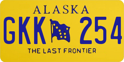 AK license plate GKK254