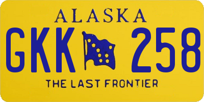 AK license plate GKK258