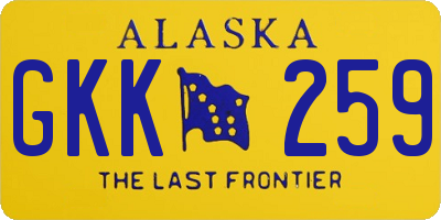 AK license plate GKK259