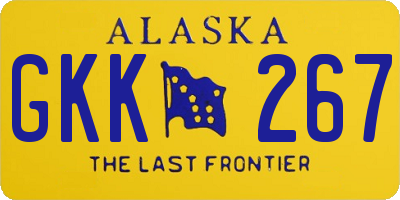 AK license plate GKK267
