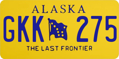 AK license plate GKK275