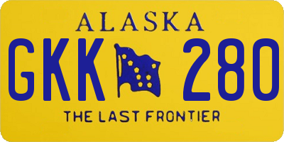 AK license plate GKK280
