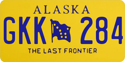 AK license plate GKK284