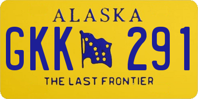 AK license plate GKK291